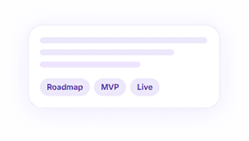 Roadmap, MVP, Live