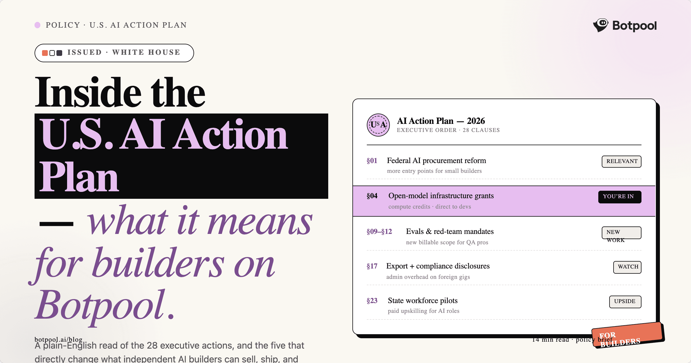 Inside the U.S. AI Action Plan: What It Means for Builders on Botpool